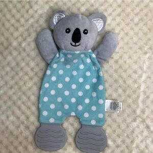 Baby Mode Polka Dot Koala Plush Blue and Grey Activity Toy 10” 🩵